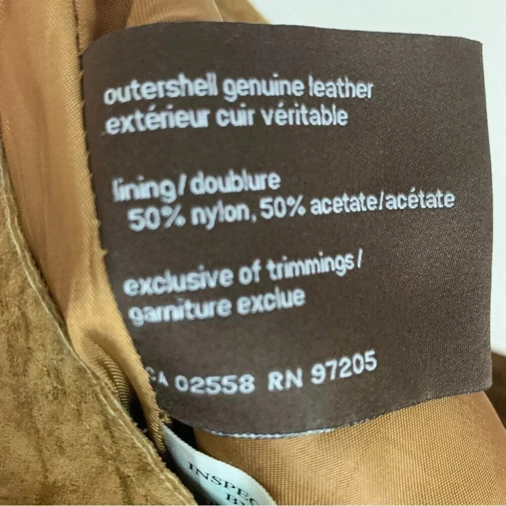 Danier  Suede Textured Leather Retro Pants Boho Hippie 6 - Picture 3 of 15